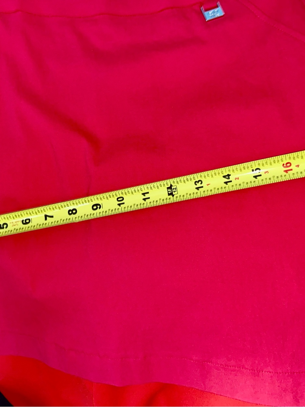 Rafaella Vibrant Red Mini Skirt with Silver Logo Accent - Picture 2 of 9